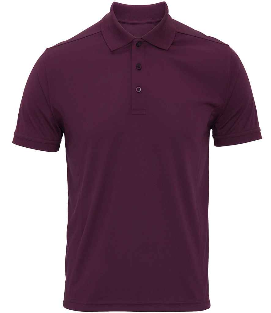 Premier Premier Coolchecker® Piqué Polo Shirt Aubergine