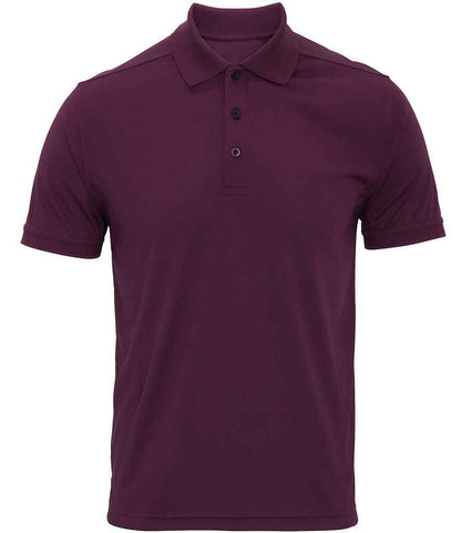 Premier Premier Coolchecker® Piqué Polo Shirt Aubergine