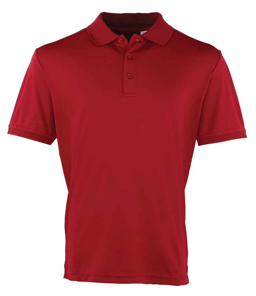 Premier Premier Coolchecker® Piqué Polo Shirt Burgundy