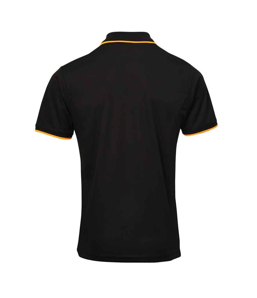 Premier Premier Contrast Coolchecker® Piqué Polo Shirt Black/Sunflower