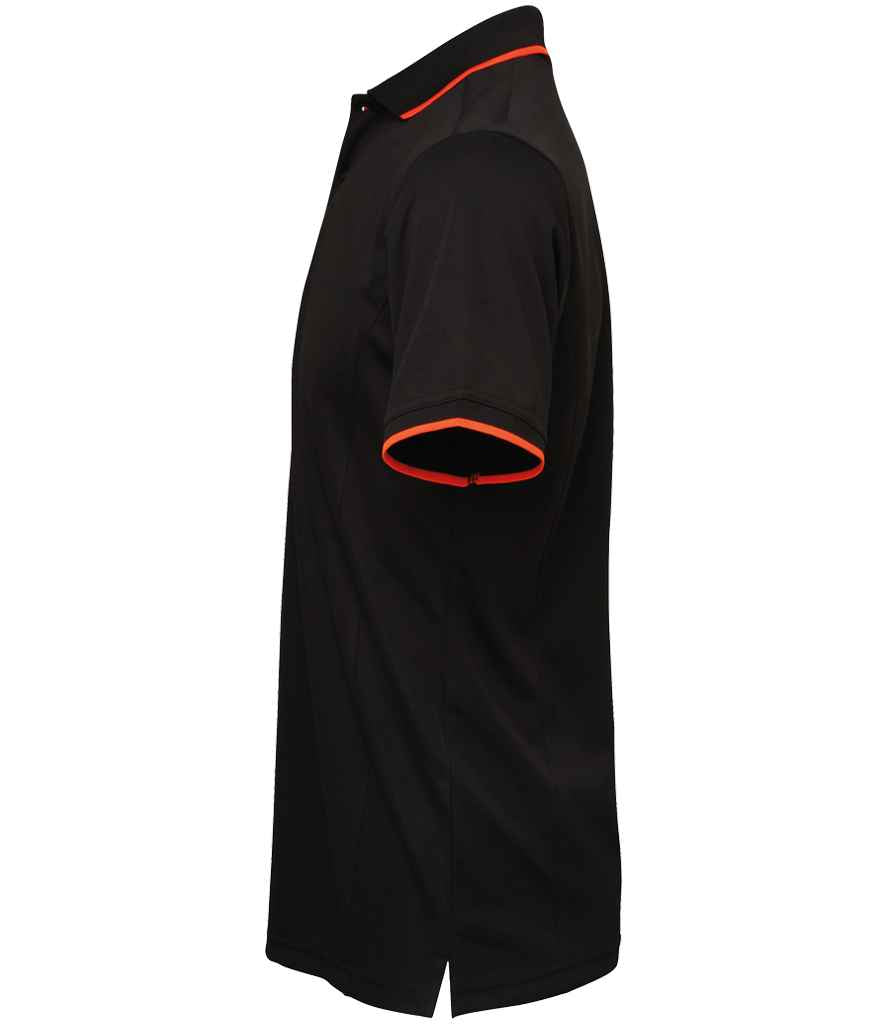 Premier Premier Contrast Coolchecker® Piqué Polo Shirt Black/Orange