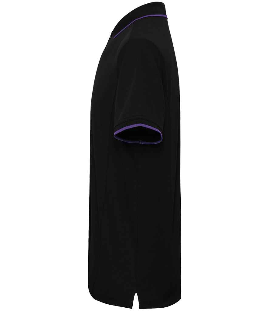 Premier Premier Contrast Coolchecker® Piqué Polo Shirt Black/Purple