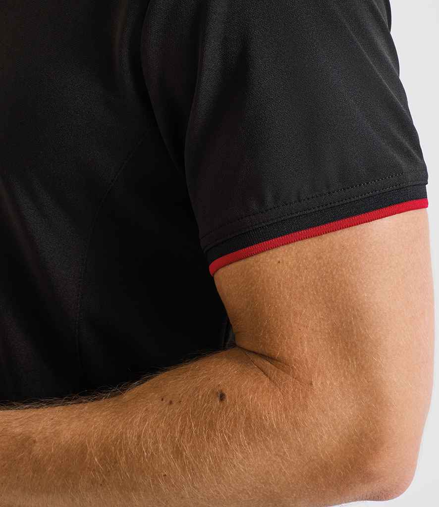Premier Premier Contrast Coolchecker® Piqué Polo Shirt Black/Red