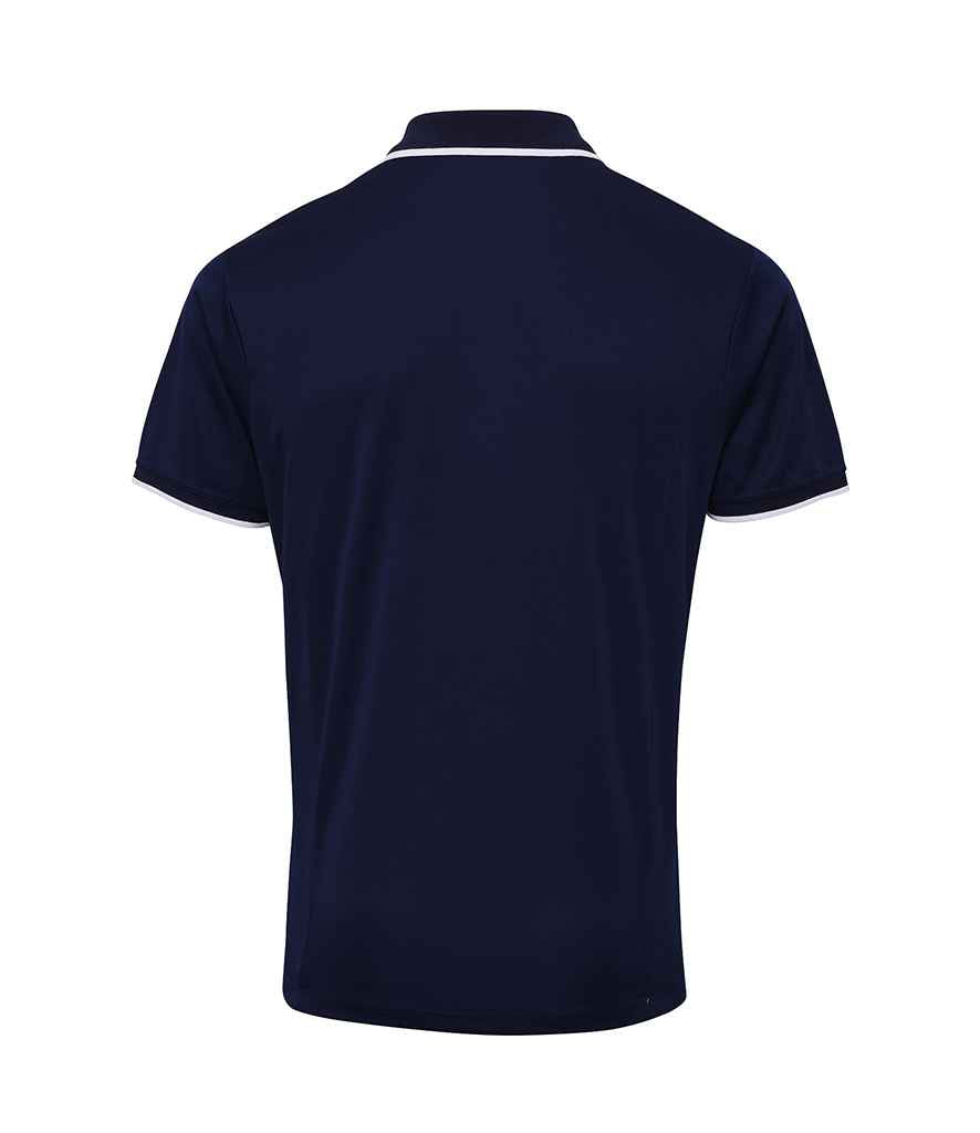 Premier Premier Contrast Coolchecker® Piqué Polo Shirt Navy/White
