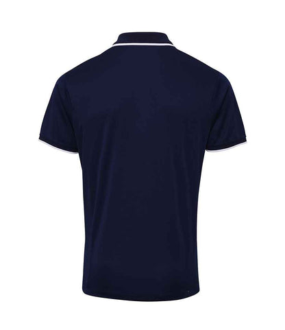 Premier Premier Contrast Coolchecker® Piqué Polo Shirt Navy/White