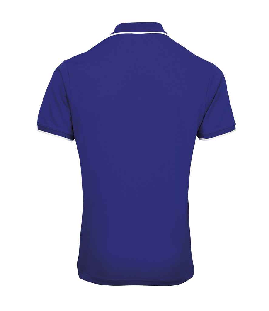 Premier Premier Contrast Coolchecker® Piqué Polo Shirt Royal Blue/White