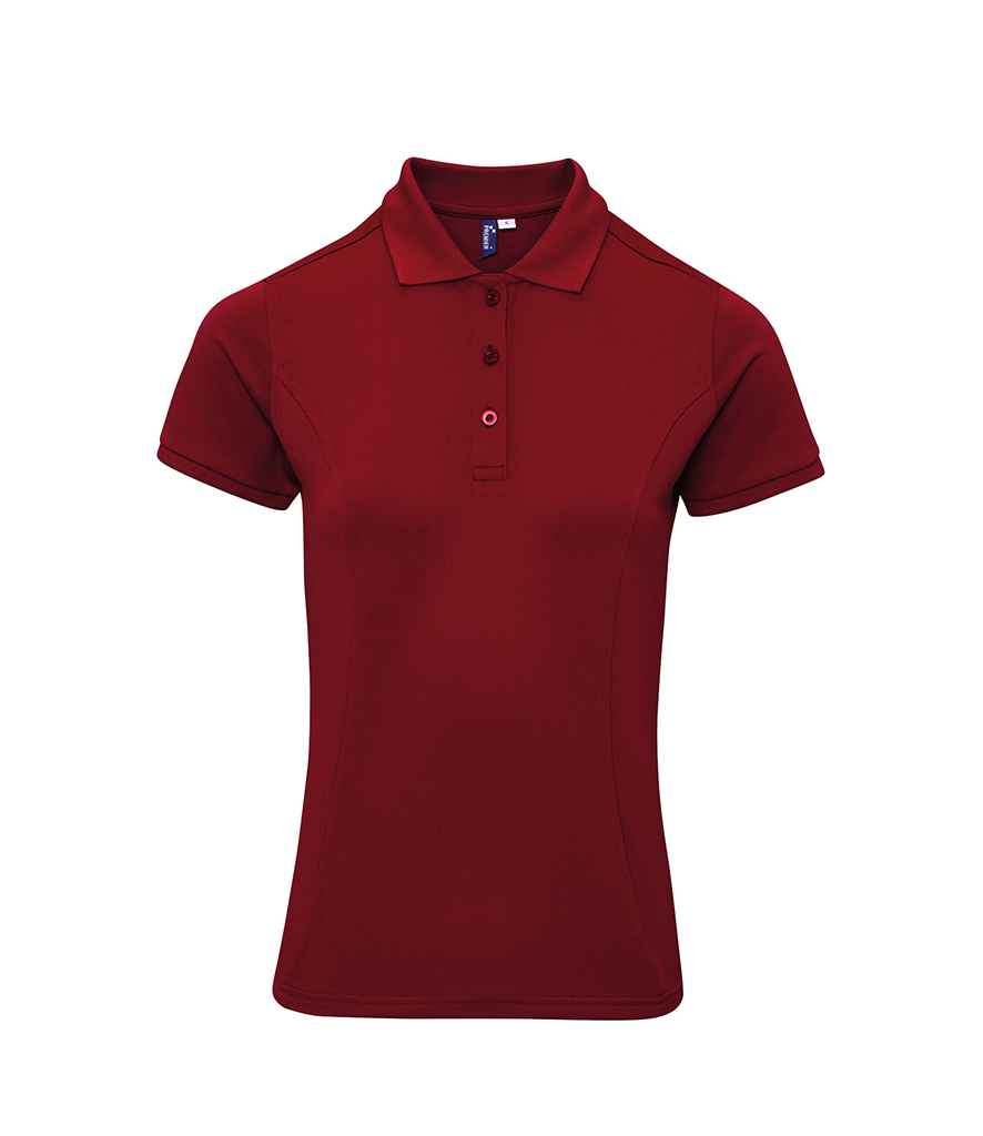 Premier Premier Ladies Coolchecker® Plus Piqué Polo Shirt Burgundy