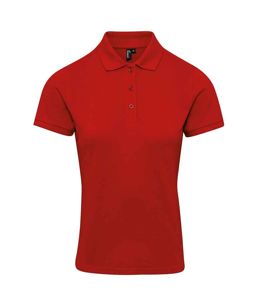 Premier Ladies Coolchecker® Plus Piqué Polo Shirt in Red