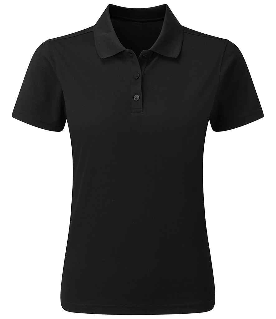 Premier Ladies Spun Dyed Recycled Polo Shirt in Black