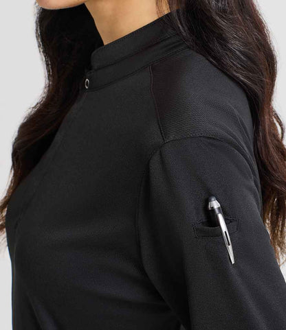 Premier Premier Essential Coolchecker® Long Sleeve Chef's Shirt Black