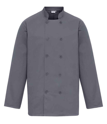 Premier Long Sleeve Chef's Jacket in Steel