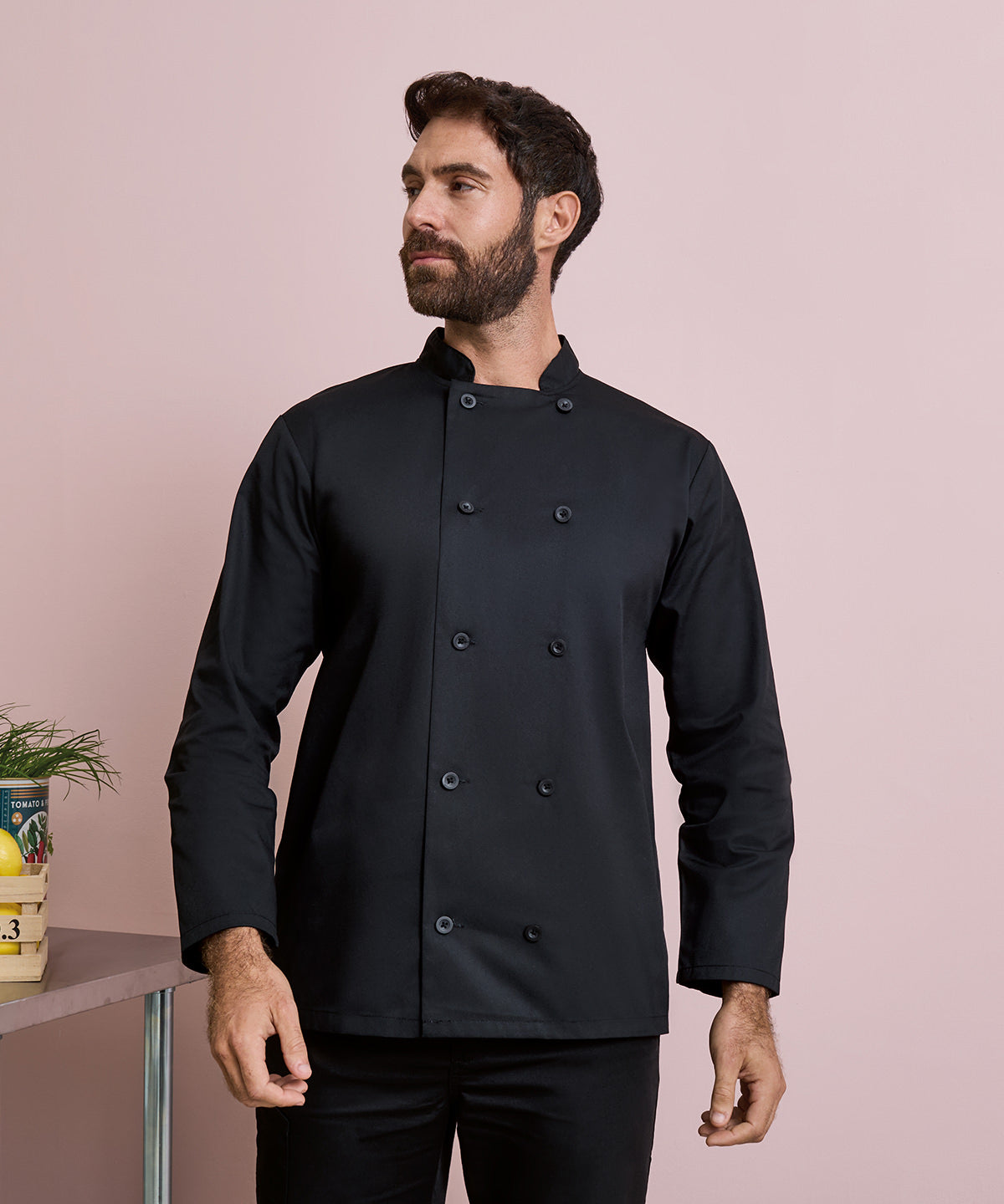 Premier Long sleeve chef’s jacket Black