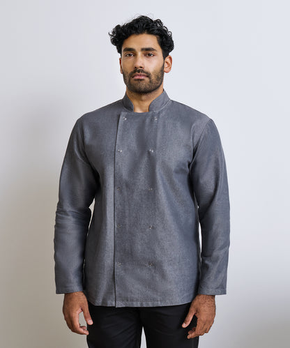 Premier Denim chef's jacket Black Denim