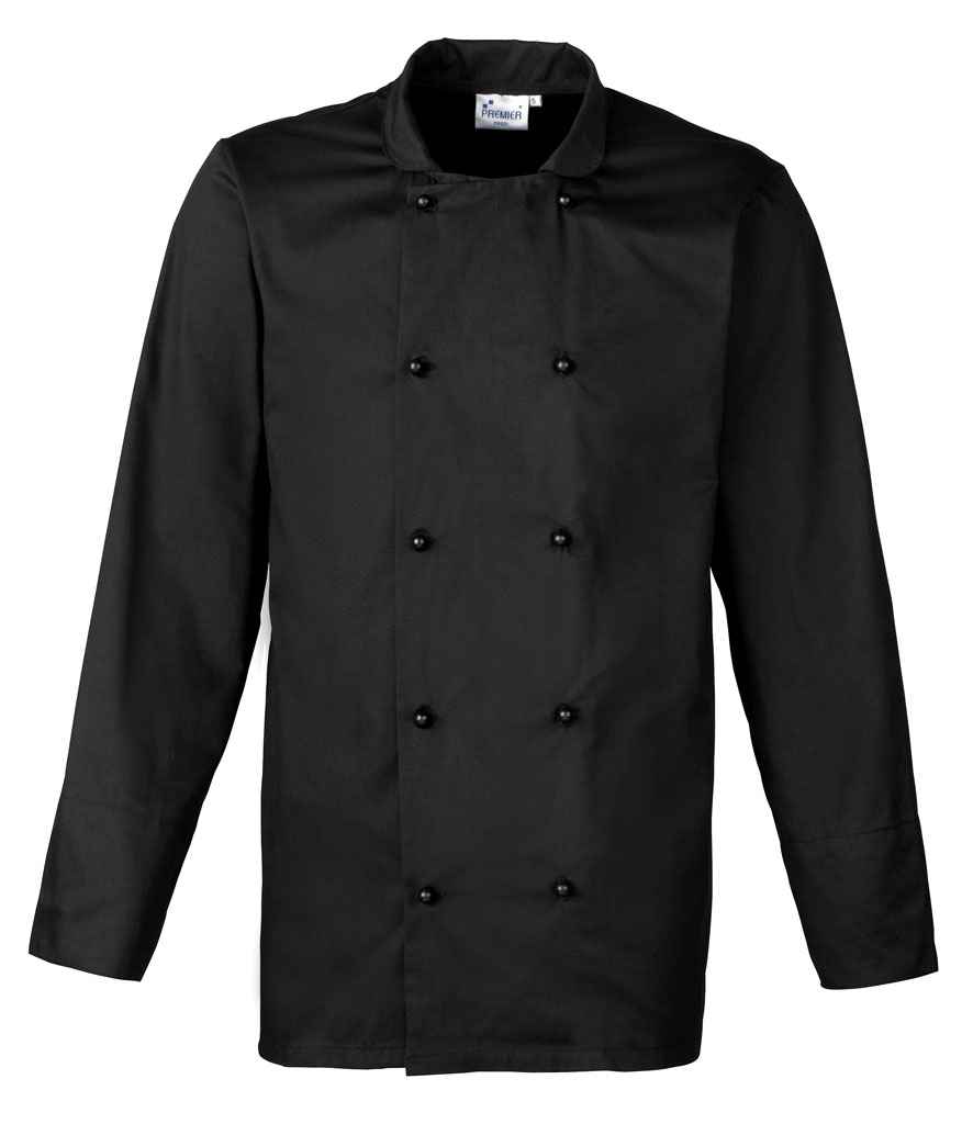Premier Unisex Cuisine Chef's Jacket in Black
