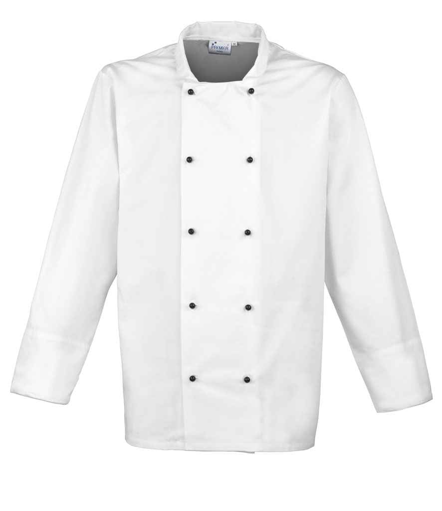 Premier Unisex Cuisine Chef's Jacket in White