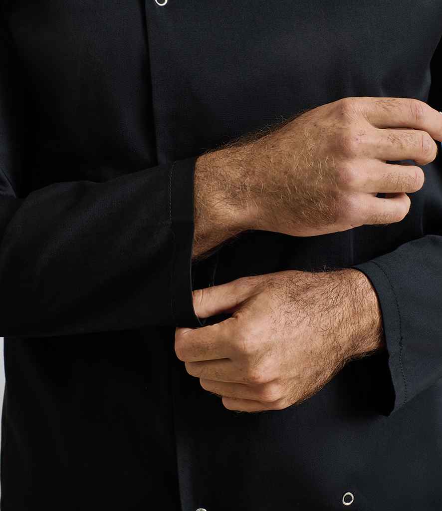 Premier Unisex Long Sleeve Stud Front Chef's Jacket - model image