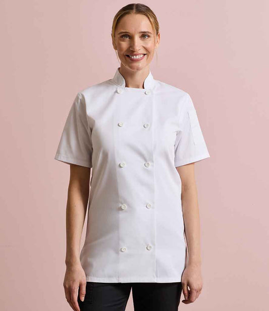 Premier Ladies Short Sleeve Chef's Jacket