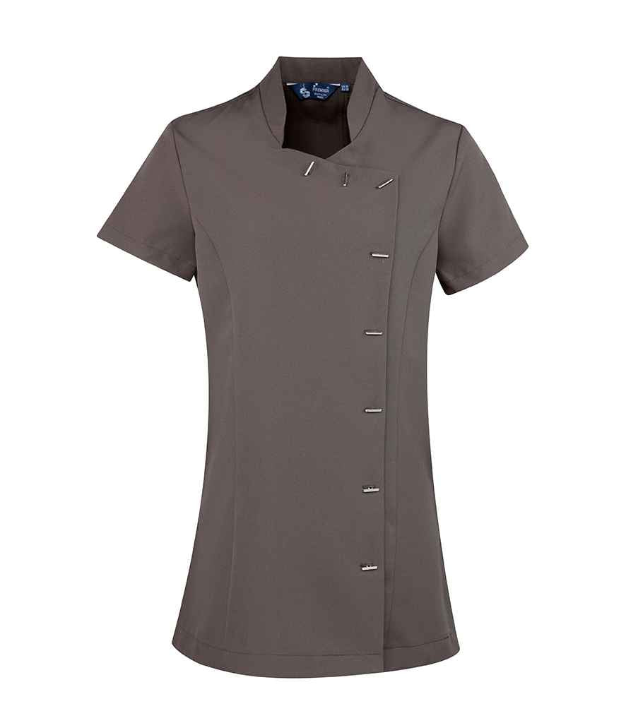 Premier Ladies Orchid Short Sleeve Tunic in Dark Grey