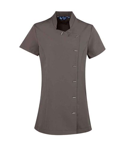 Premier Ladies Orchid Short Sleeve Tunic in Dark Grey