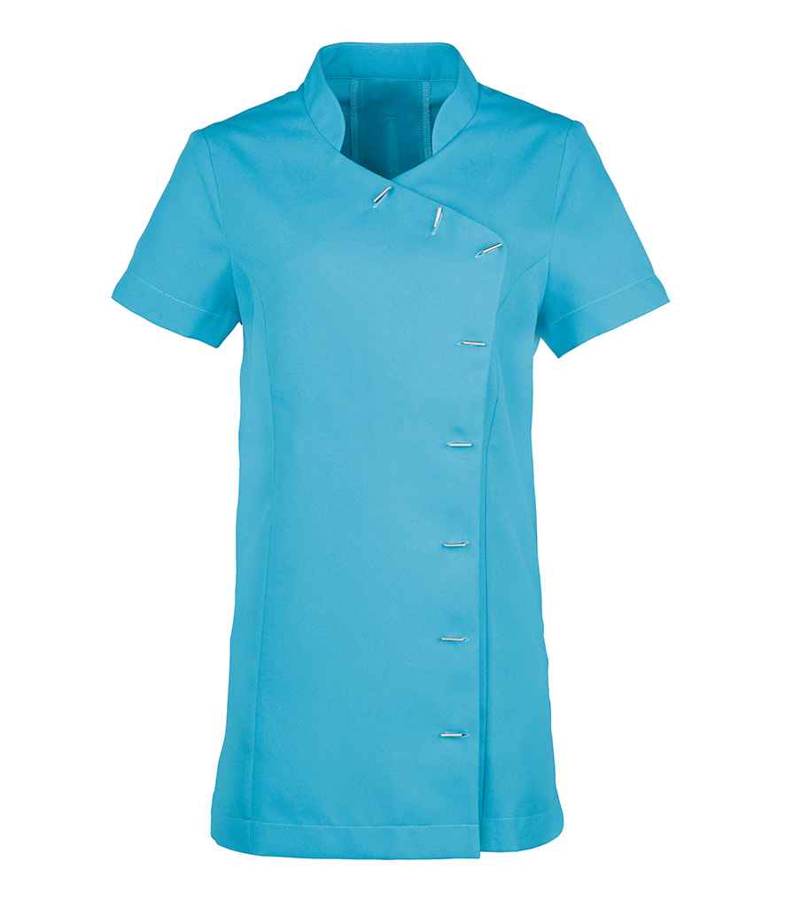 Premier Ladies Orchid Short Sleeve Tunic in Turquoise Blue