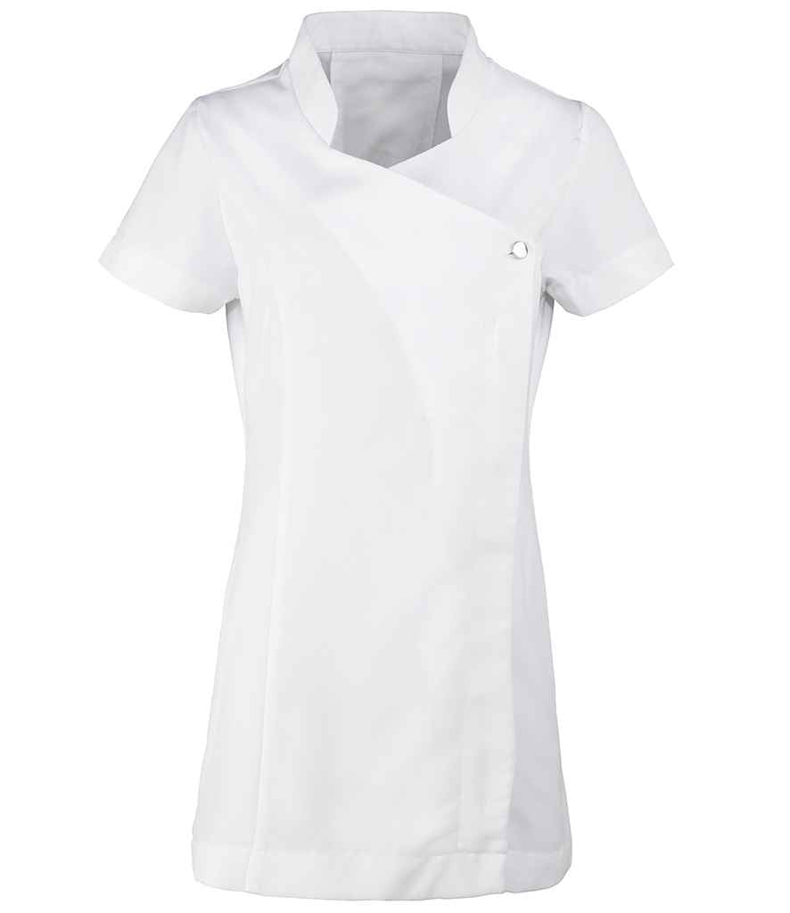 Premier Ladies Blossom Short Sleeve Tunic in White
