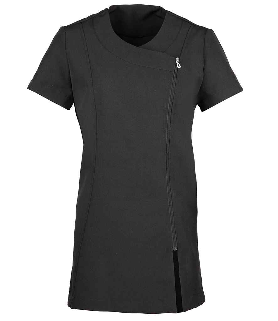 Premier Ladies Camellia Short Sleeve Tunic in Black