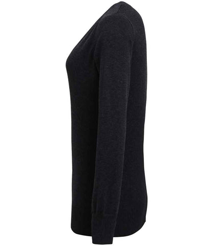 Premier Ladies Knitted Cotton Acrylic V Neck Sweater