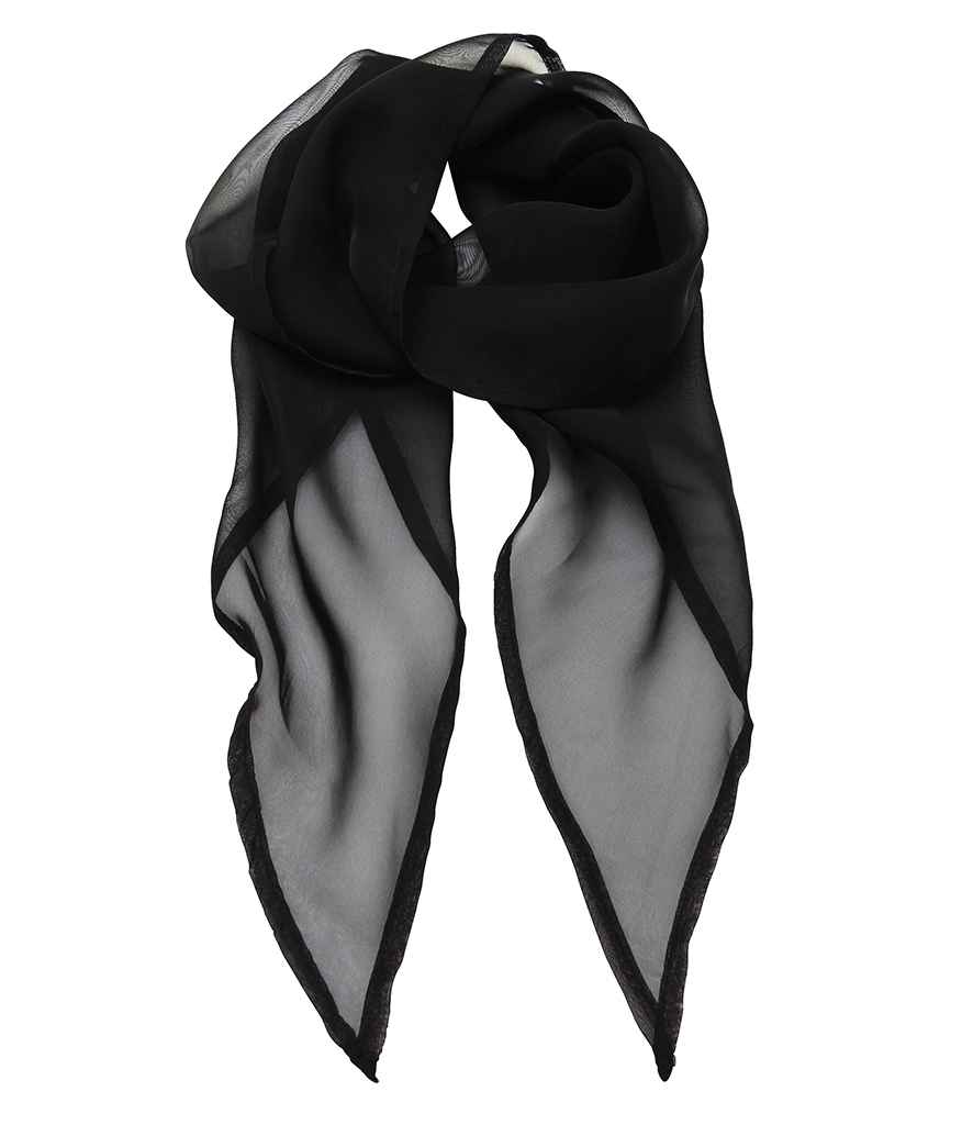 Premier 'Colours' Chiffon Scarf in Black