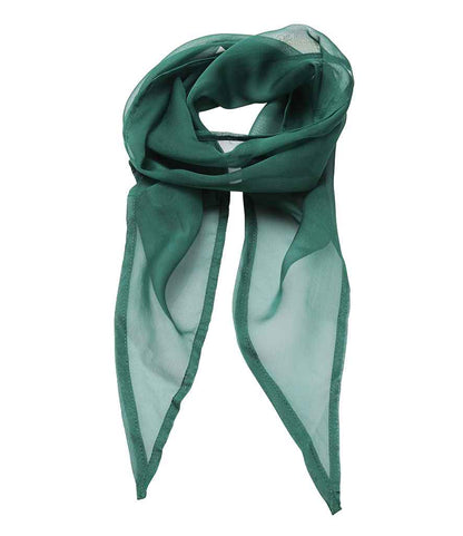 Premier 'Colours' Chiffon Scarf in Bottle Green