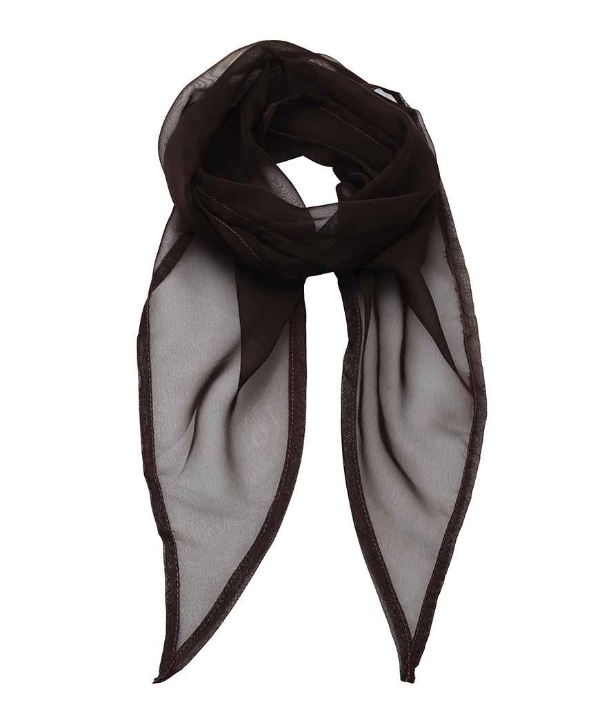 Premier 'Colours' Chiffon Scarf in Brown
