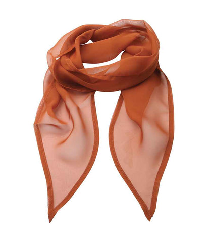 Premier 'Colours' Chiffon Scarf in Chestnut