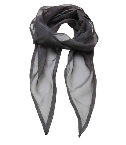 Premier 'Colours' Chiffon Scarf in Dark Grey