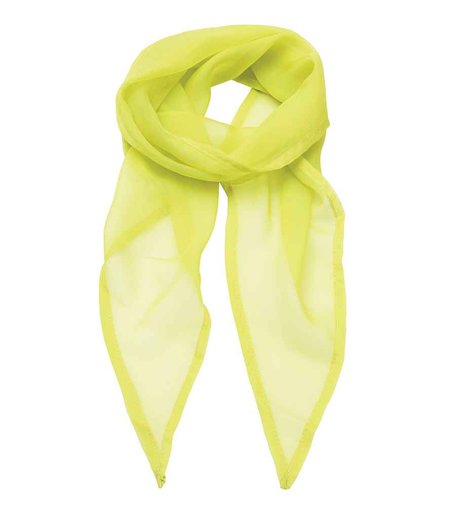 Premier 'Colours' Chiffon Scarf in Lime Green