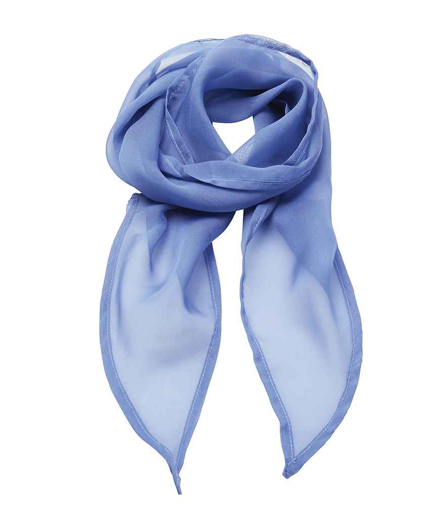 Premier 'Colours' Chiffon Scarf in Mid Blue