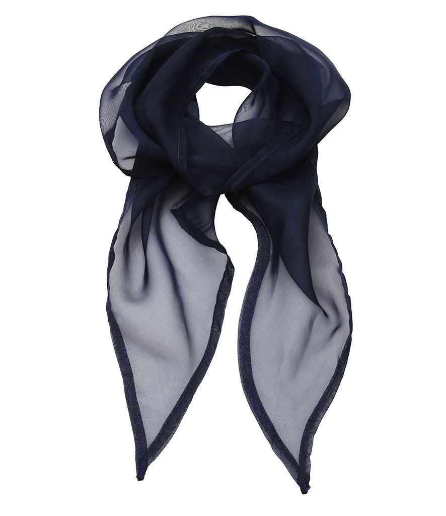 Premier 'Colours' Chiffon Scarf in Navy