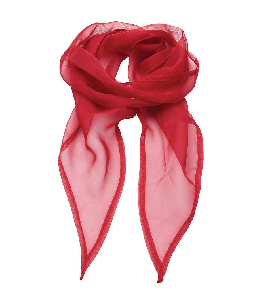 Premier 'Colours' Chiffon Scarf in Red