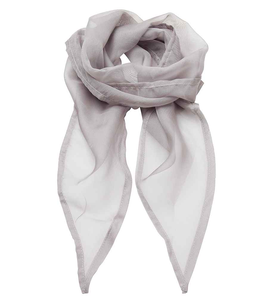 Premier 'Colours' Chiffon Scarf in Silver