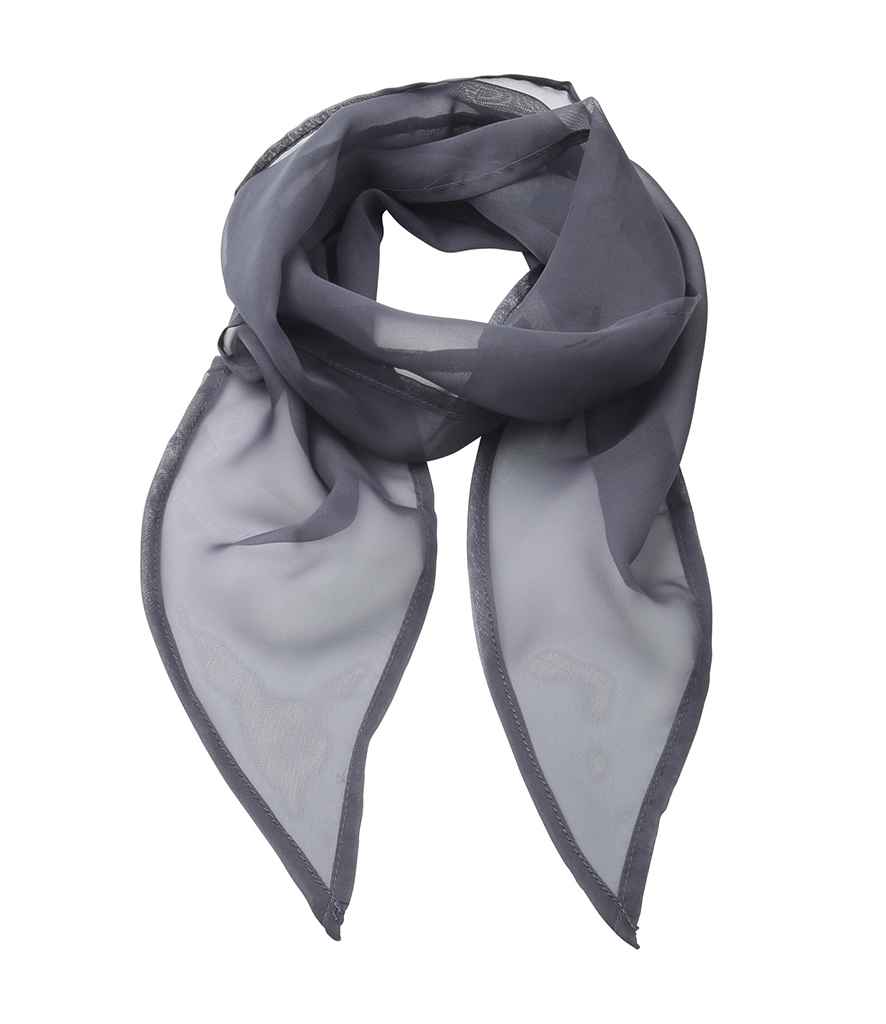 Premier 'Colours' Chiffon Scarf in Steel