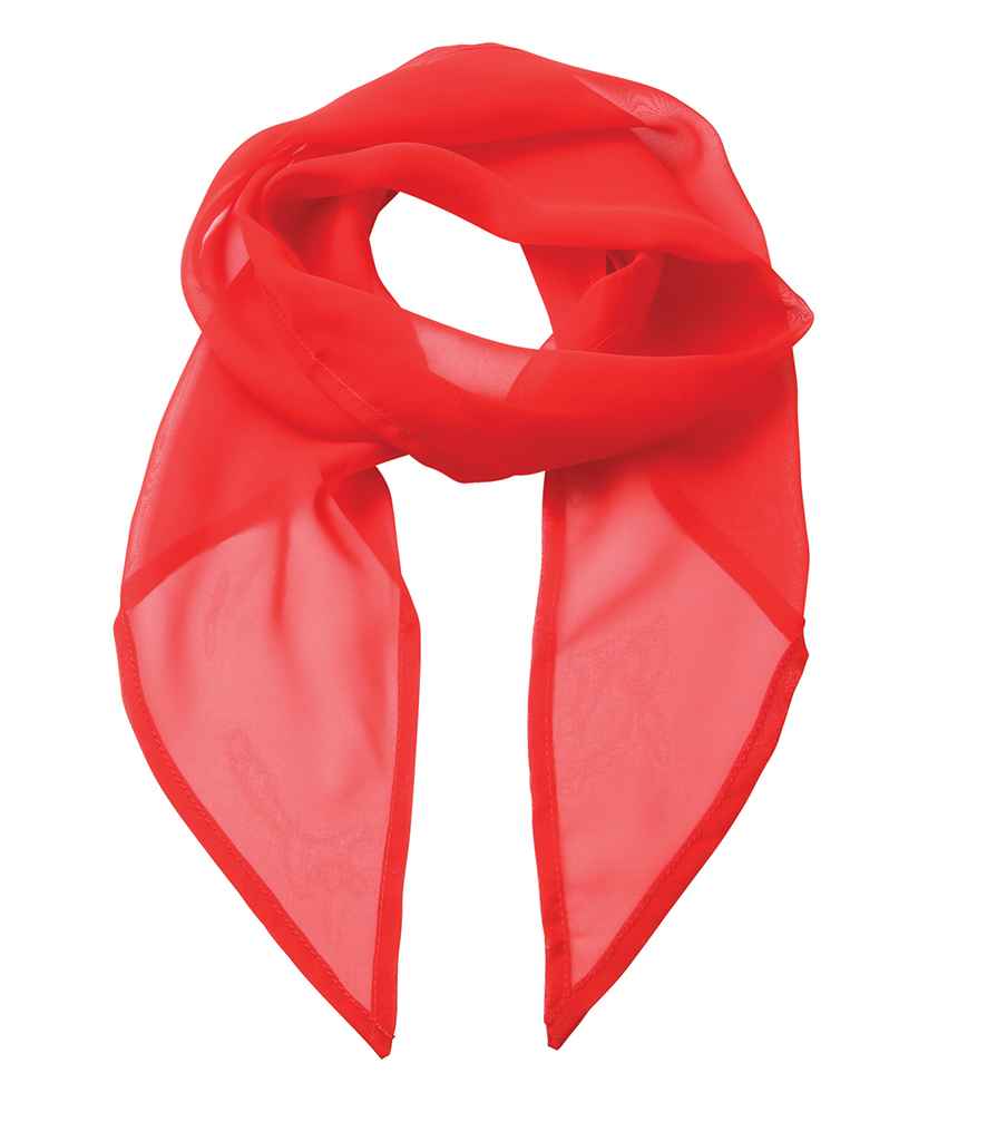 Premier 'Colours' Chiffon Scarf in Strawberry Red
