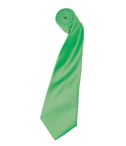 Premier 'Colours' Satin Tie in Apple Green