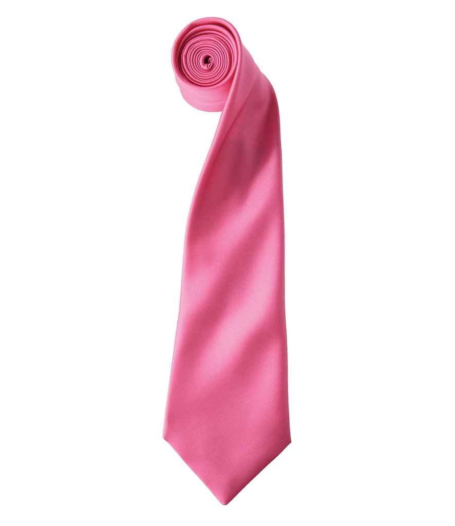Premier 'Colours' Satin Tie in Fuchsia