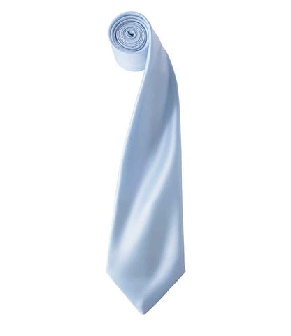 Premier 'Colours' Satin Tie in Light Blue