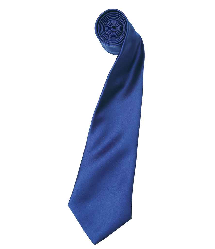 Premier 'Colours' Satin Tie in Marine Blue