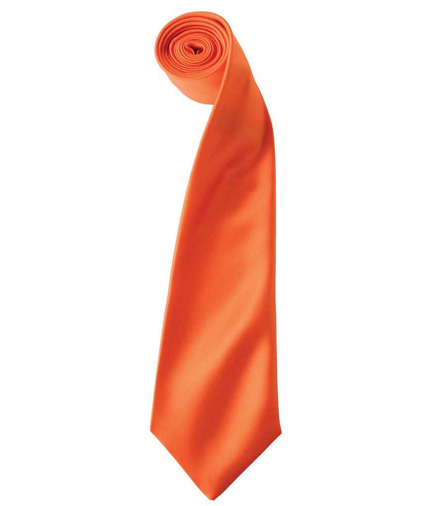 Premier 'Colours' Satin Tie in Orange