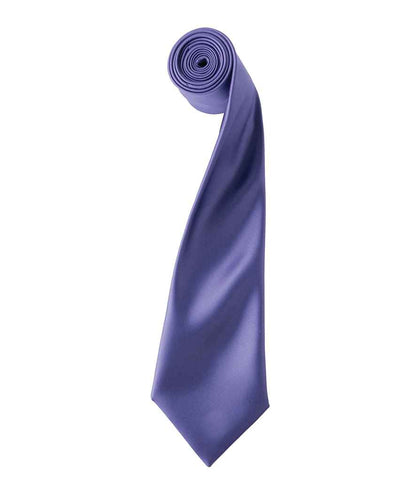 Premier 'Colours' Satin Tie in Purple