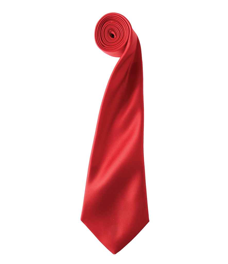 Premier 'Colours' Satin Tie in Red