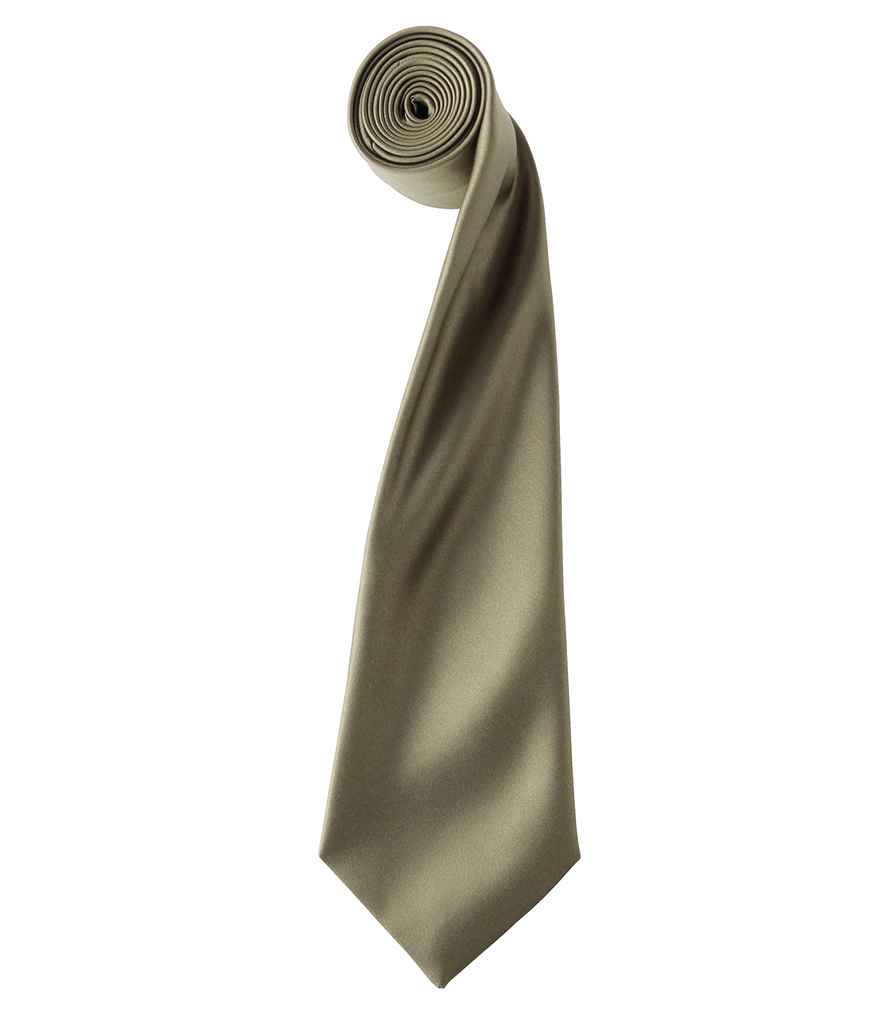 Premier 'Colours' Satin Tie in Sage