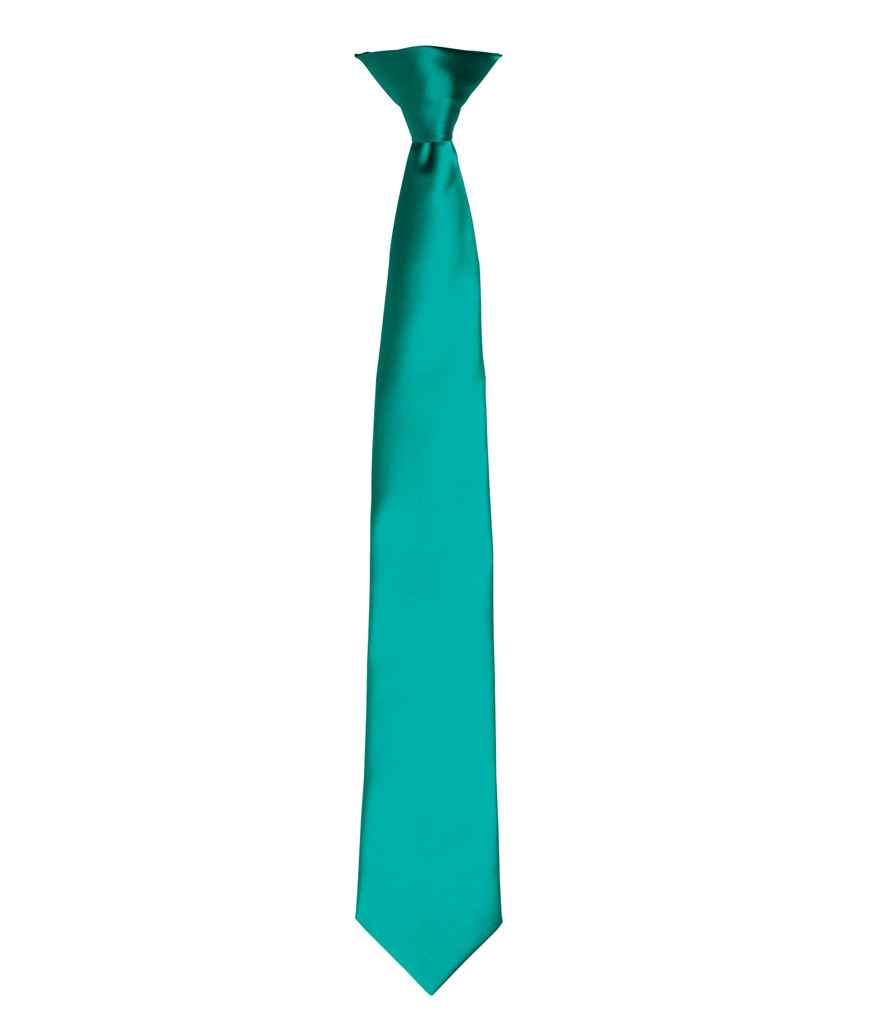 Premier 'Colours' Satin Clip Tie in Emerald