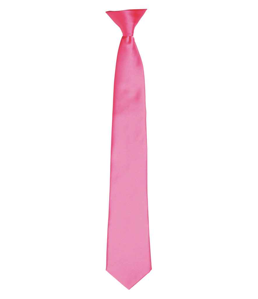 Premier 'Colours' Satin Clip Tie in Fuchsia