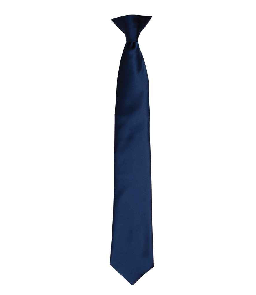 Premier 'Colours' Satin Clip Tie in Navy